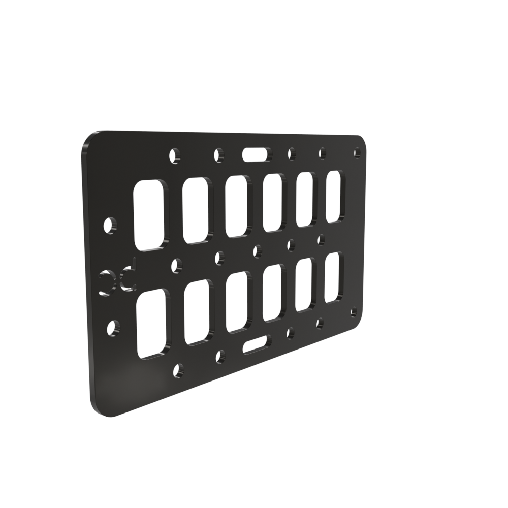 Multi-FIT Tactical Rigid MOLLE Panel Ammo Can Mount (Powder Coated)