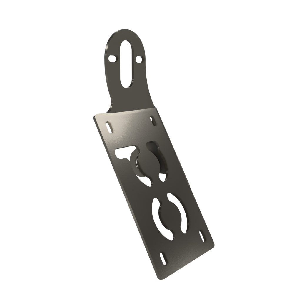 UNIVERSAL Vertical License plate bracket (Raw Steel)