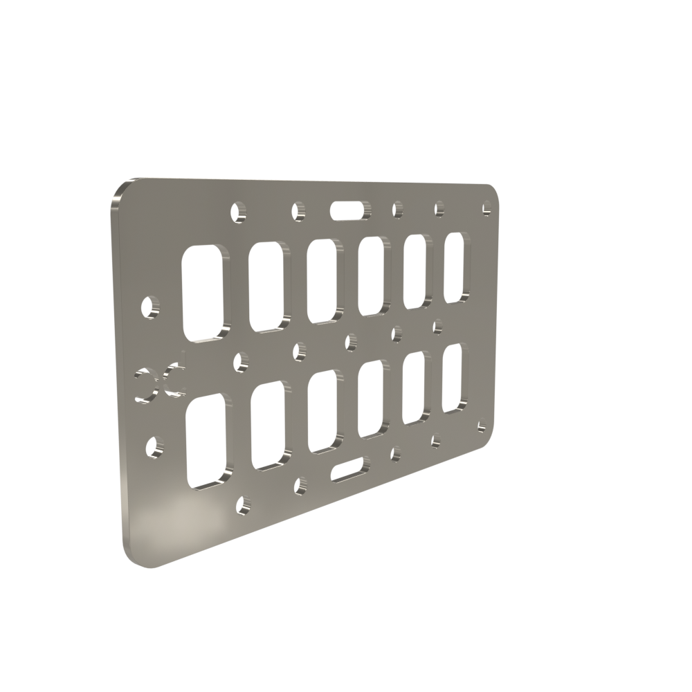 Multi-FIT Tactical Rigid MOLLE Panel Ammo Can Mount (Raw Steel)