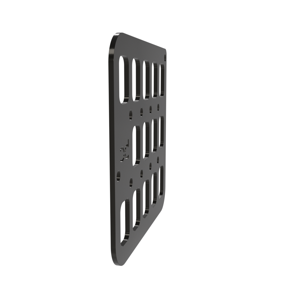 Multi-FIT Tactical Rigid MOLLE Panel Saddle Bag Mount (Powder Coated)
