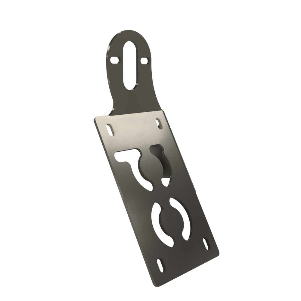 UNIVERSAL Vertical License plate bracket (Raw Steel)