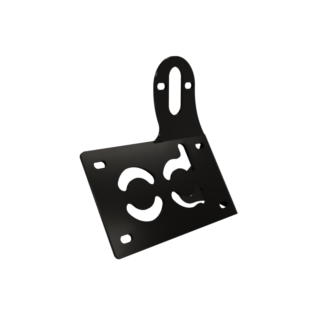 UNIVERSAL Horizontal License plate bracket (Powder Coated) LEFT SIDE