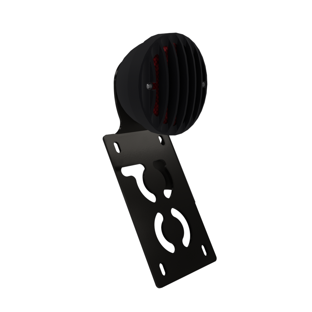 UNIVERSAL Vertical License plate bracket With Brake Light (Powder Coated)