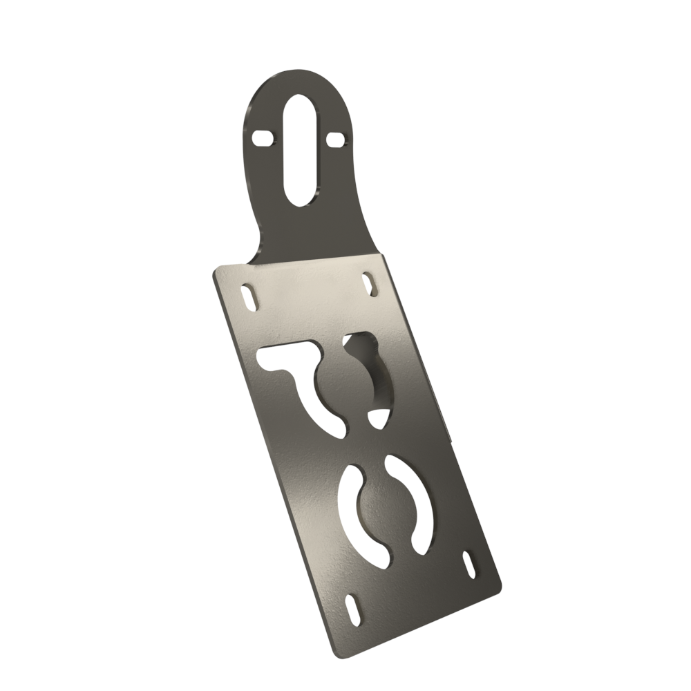 UNIVERSAL Vertical License plate bracket (Raw Steel)