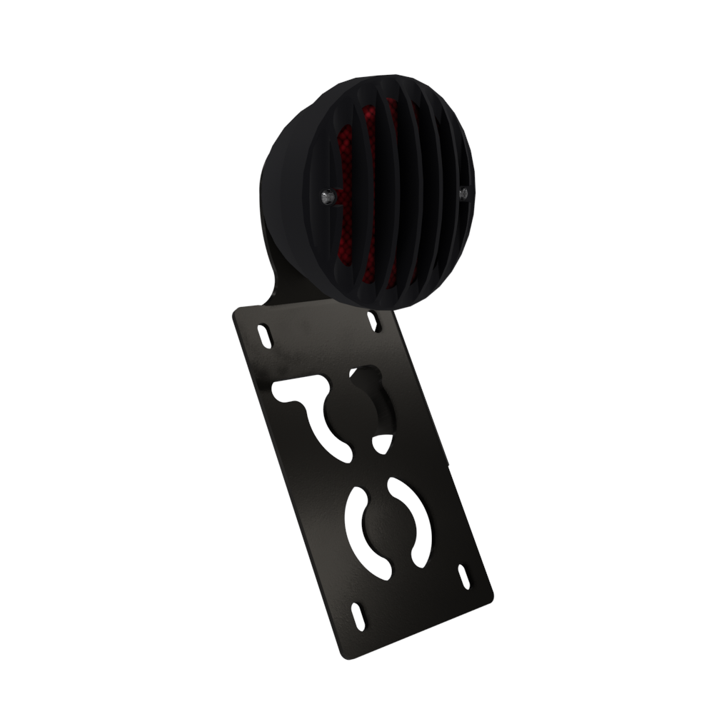 UNIVERSAL Vertical License plate bracket With Brake Light (Powder Coated)