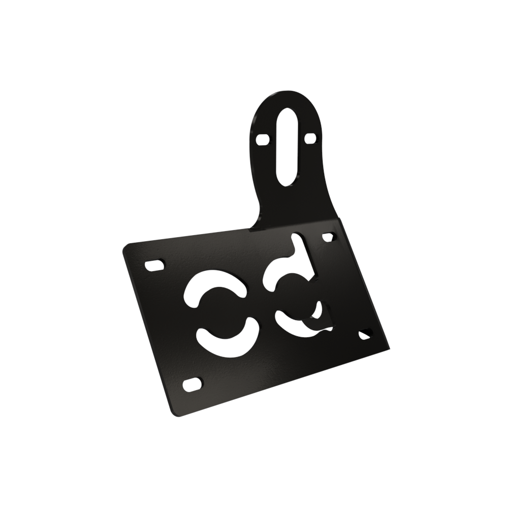 UNIVERSAL Horizontal License plate bracket (Powder Coated) LEFT SIDE