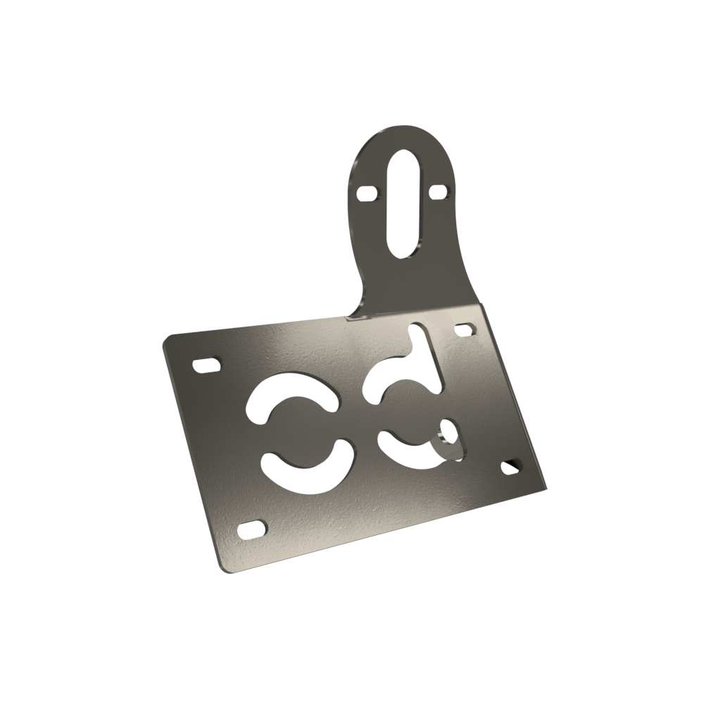 UNIVERSAL Horizontal License plate bracket (Raw Steel)