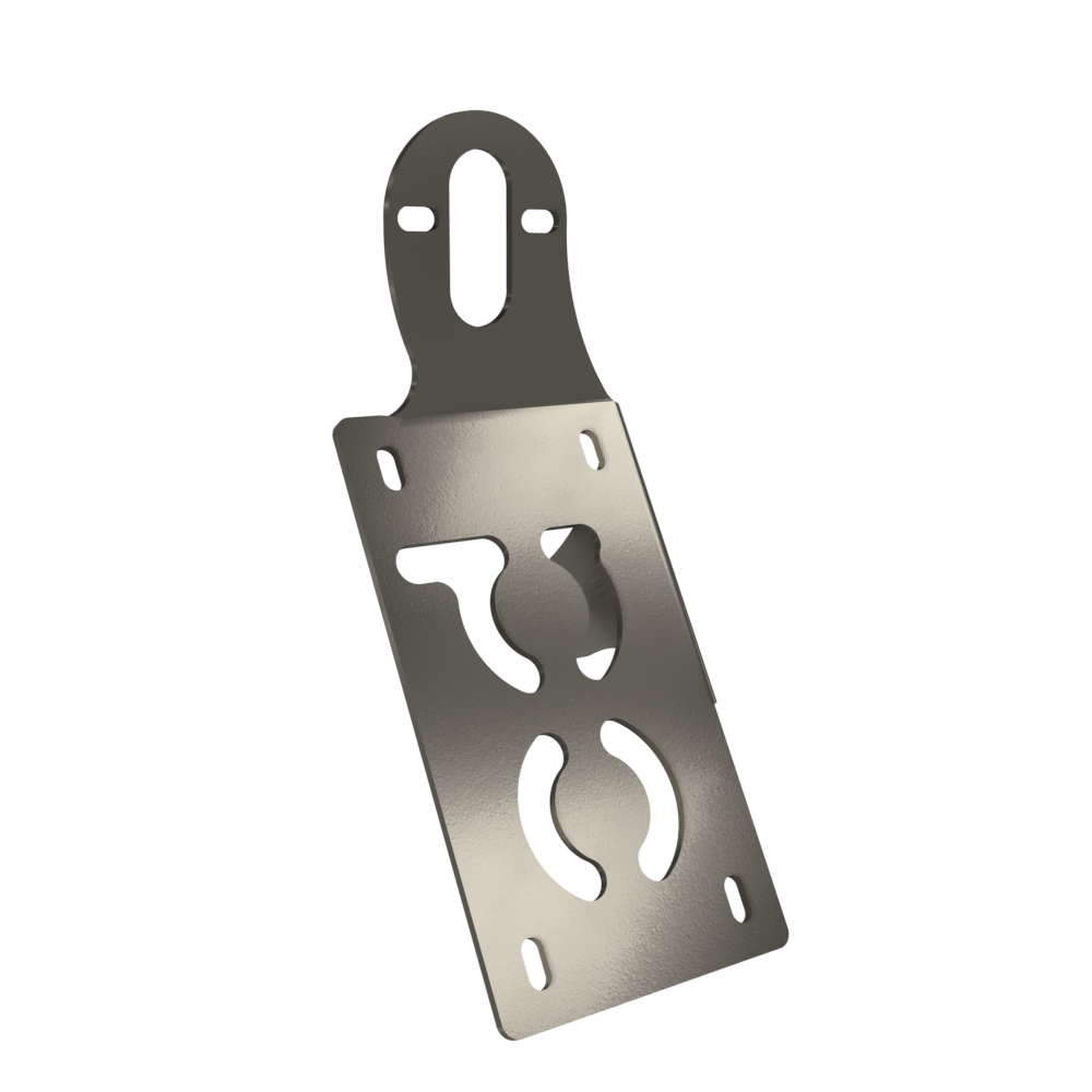 UNIVERSAL Vertical License plate bracket (Raw Steel)