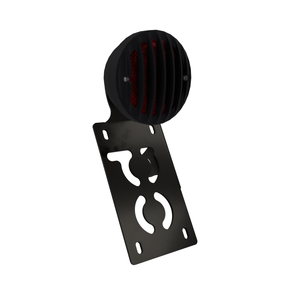 UNIVERSAL Vertical License plate bracket With Brake Light (Powder Coated)