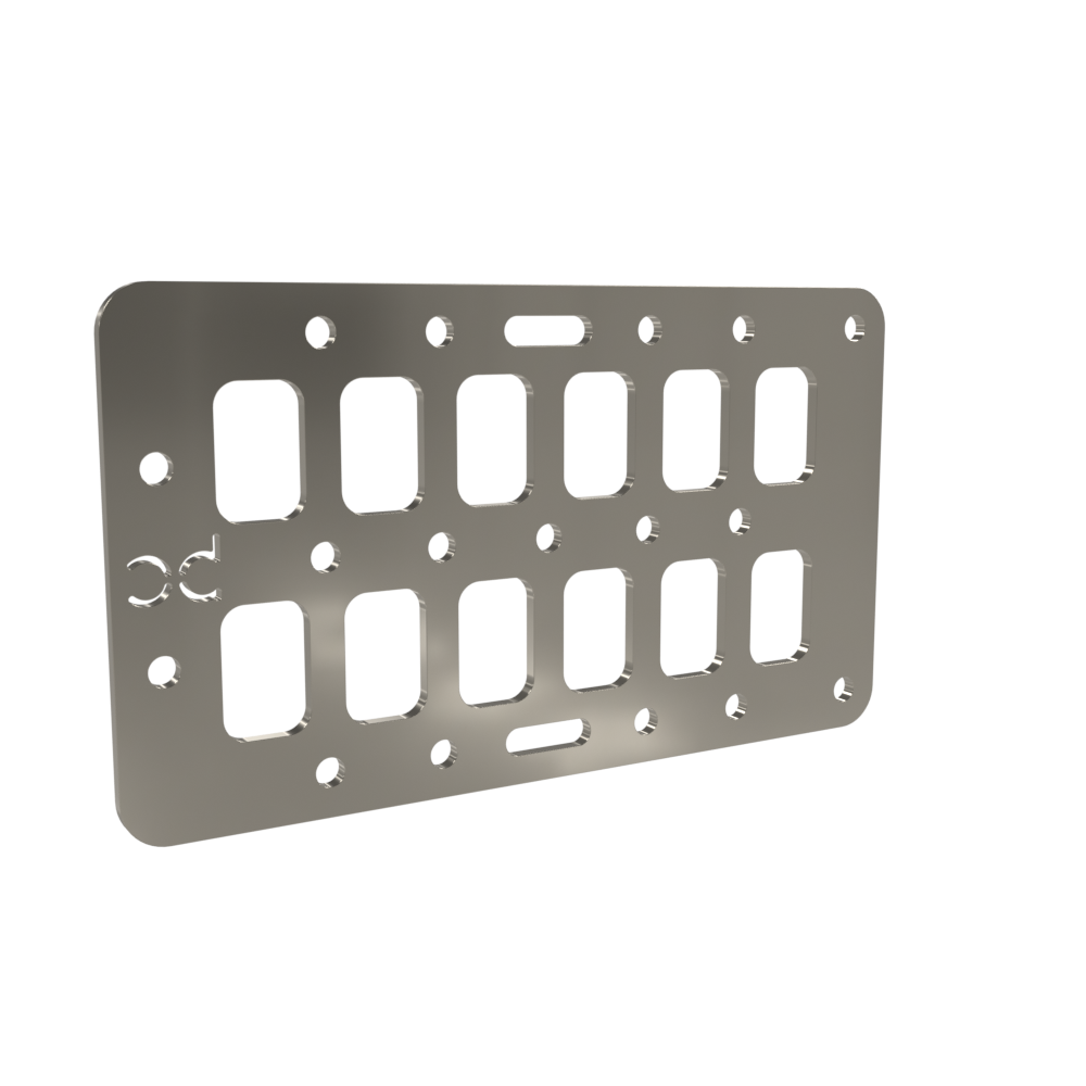 Multi-FIT Tactical Rigid MOLLE Panel Ammo Can Mount (Raw Steel)