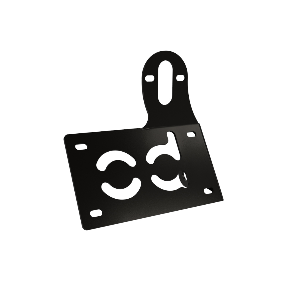 UNIVERSAL Horizontal License plate bracket (Powder Coated) LEFT SIDE