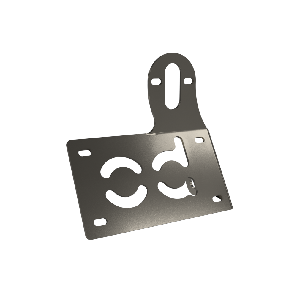 UNIVERSAL Horizontal License plate bracket (Raw Steel)