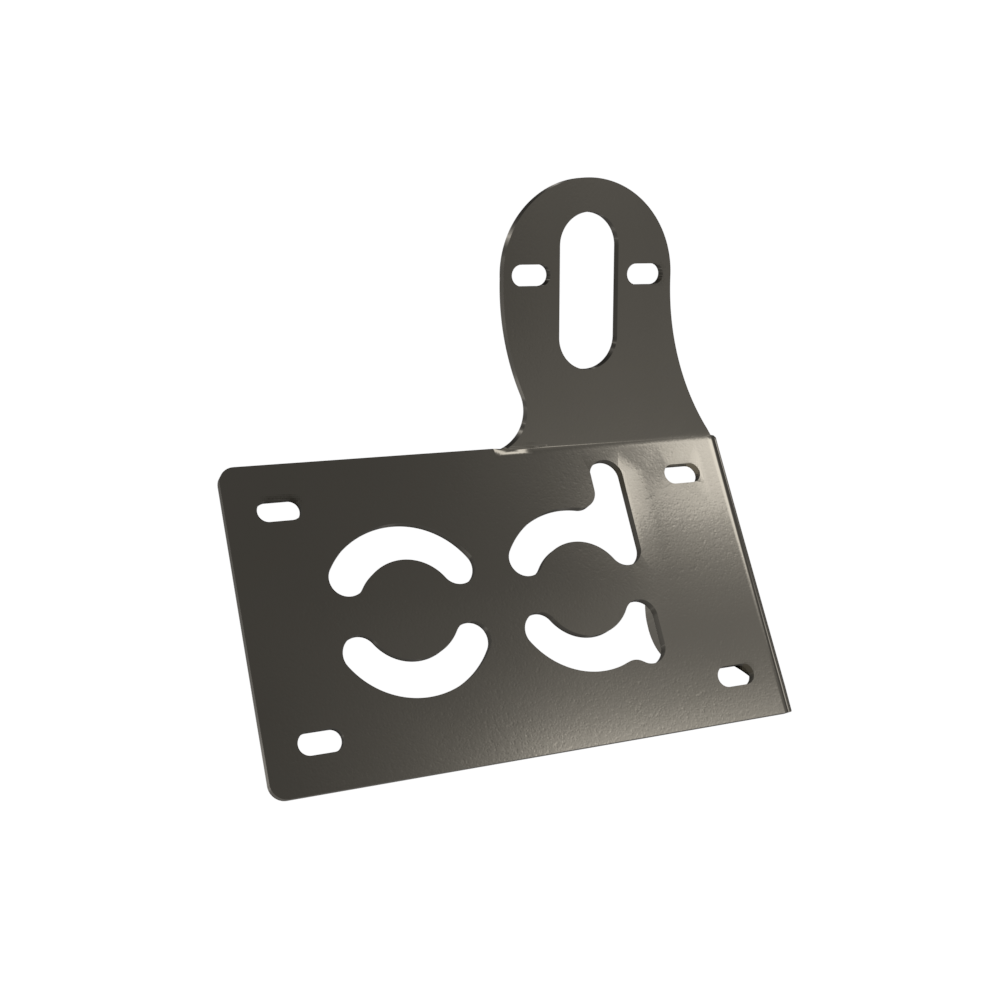 UNIVERSAL Horizontal License plate bracket (Raw Steel)