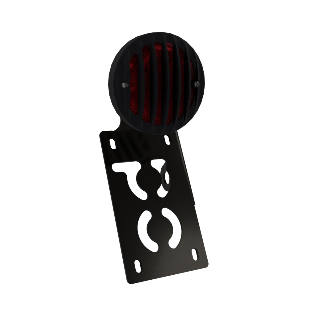 UNIVERSAL Vertical License plate bracket With Brake Light (Powder Coated)