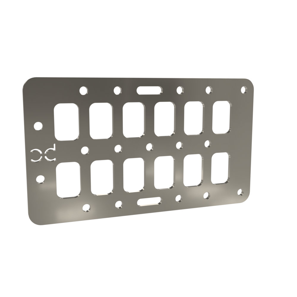Multi-FIT Tactical Rigid MOLLE Panel Ammo Can Mount (Raw Steel)