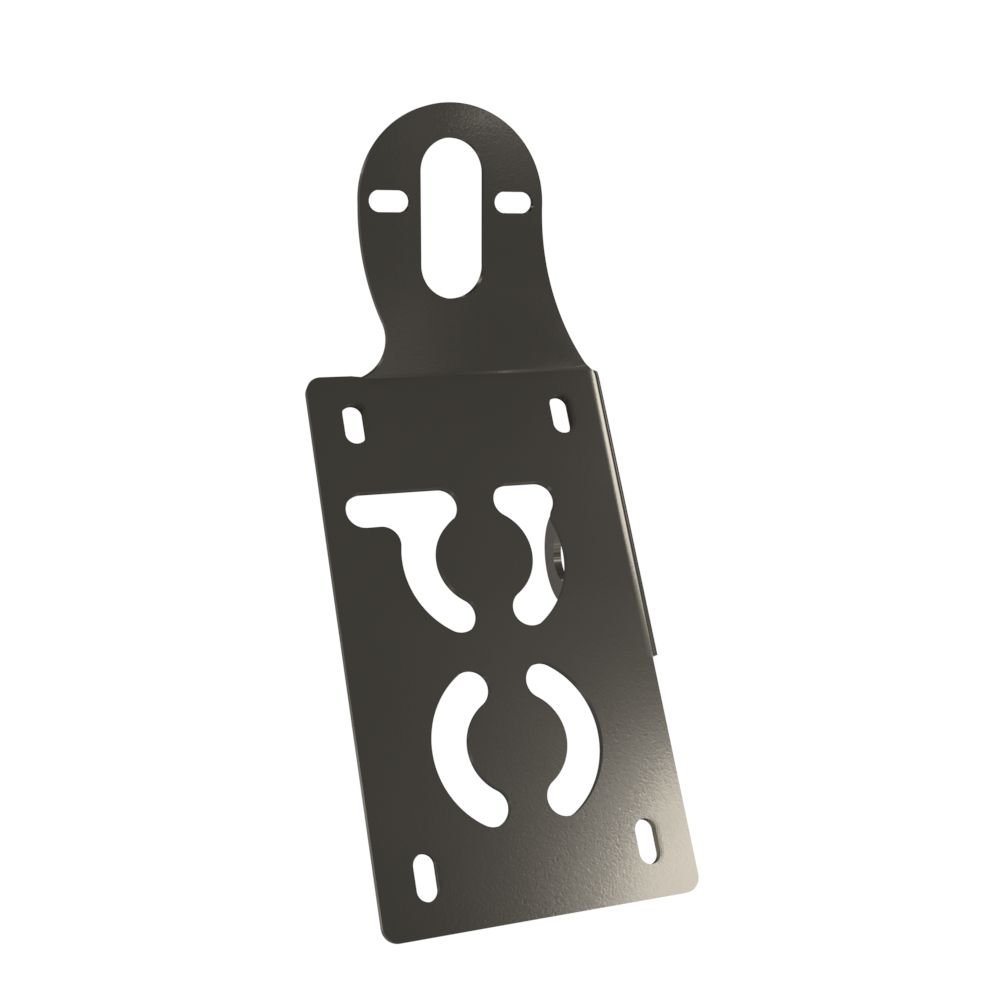 UNIVERSAL Vertical License plate bracket (Raw Steel)