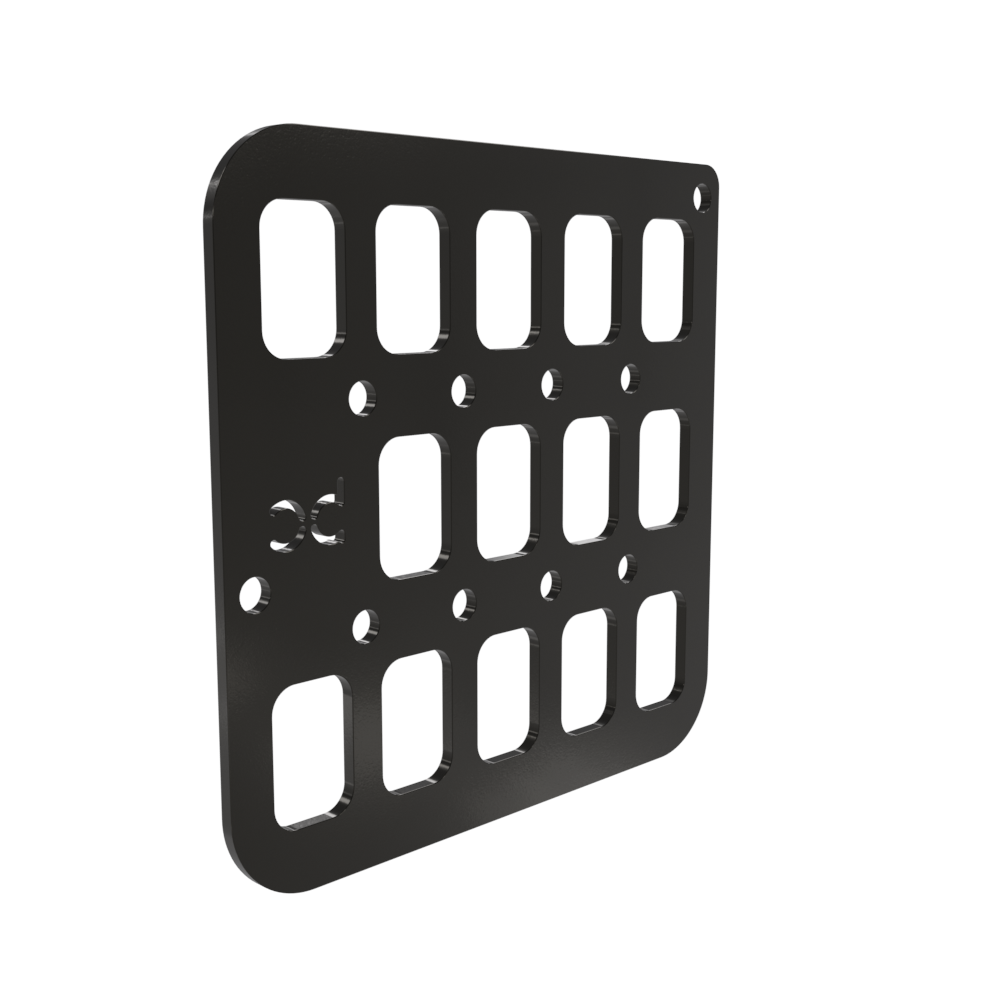Multi-FIT Tactical Rigid MOLLE Panel Saddle Bag Mount (Powder Coated)