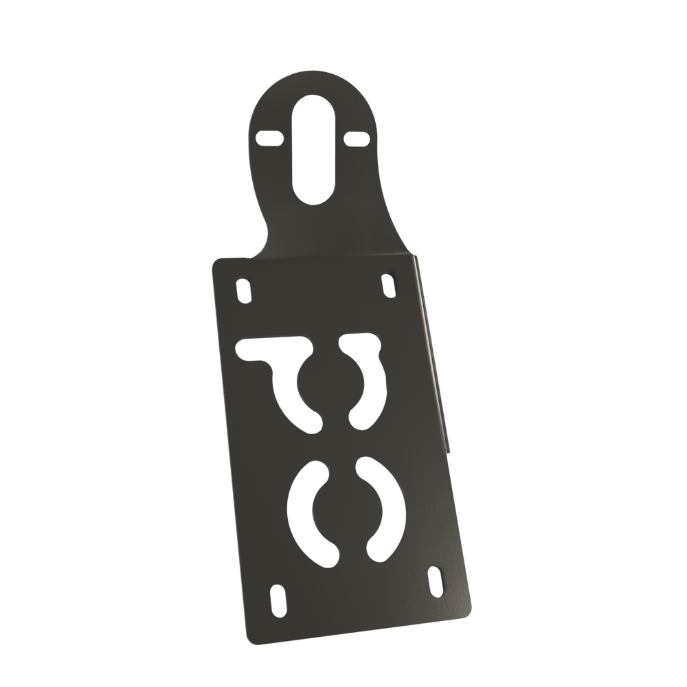 UNIVERSAL Vertical License plate bracket (Raw Steel)