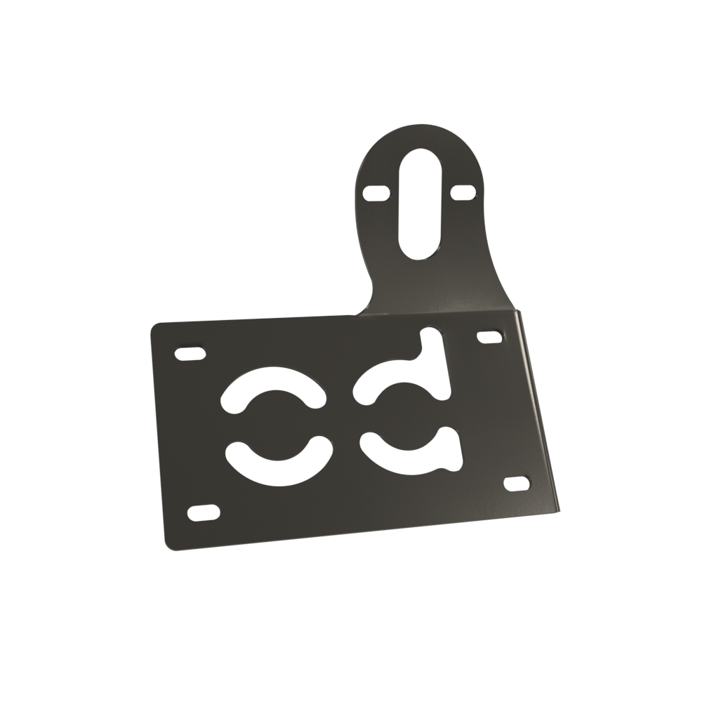 UNIVERSAL Horizontal License plate bracket (Raw Steel)