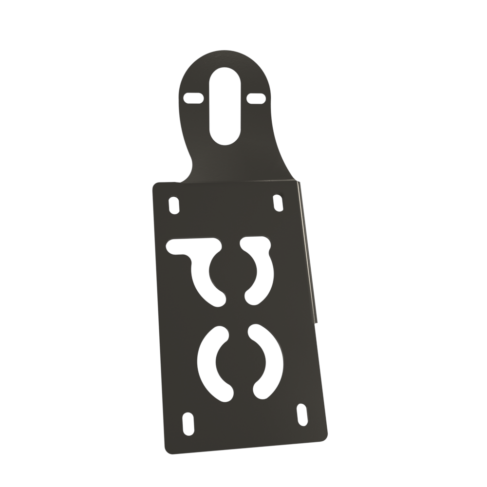 UNIVERSAL Vertical License plate bracket (Raw Steel)