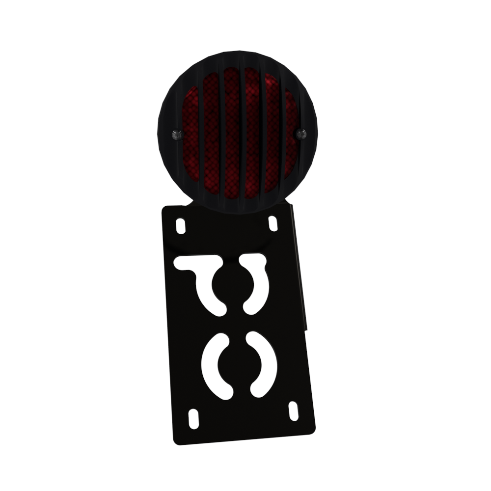 UNIVERSAL Vertical License plate bracket With Brake Light (Powder Coated)