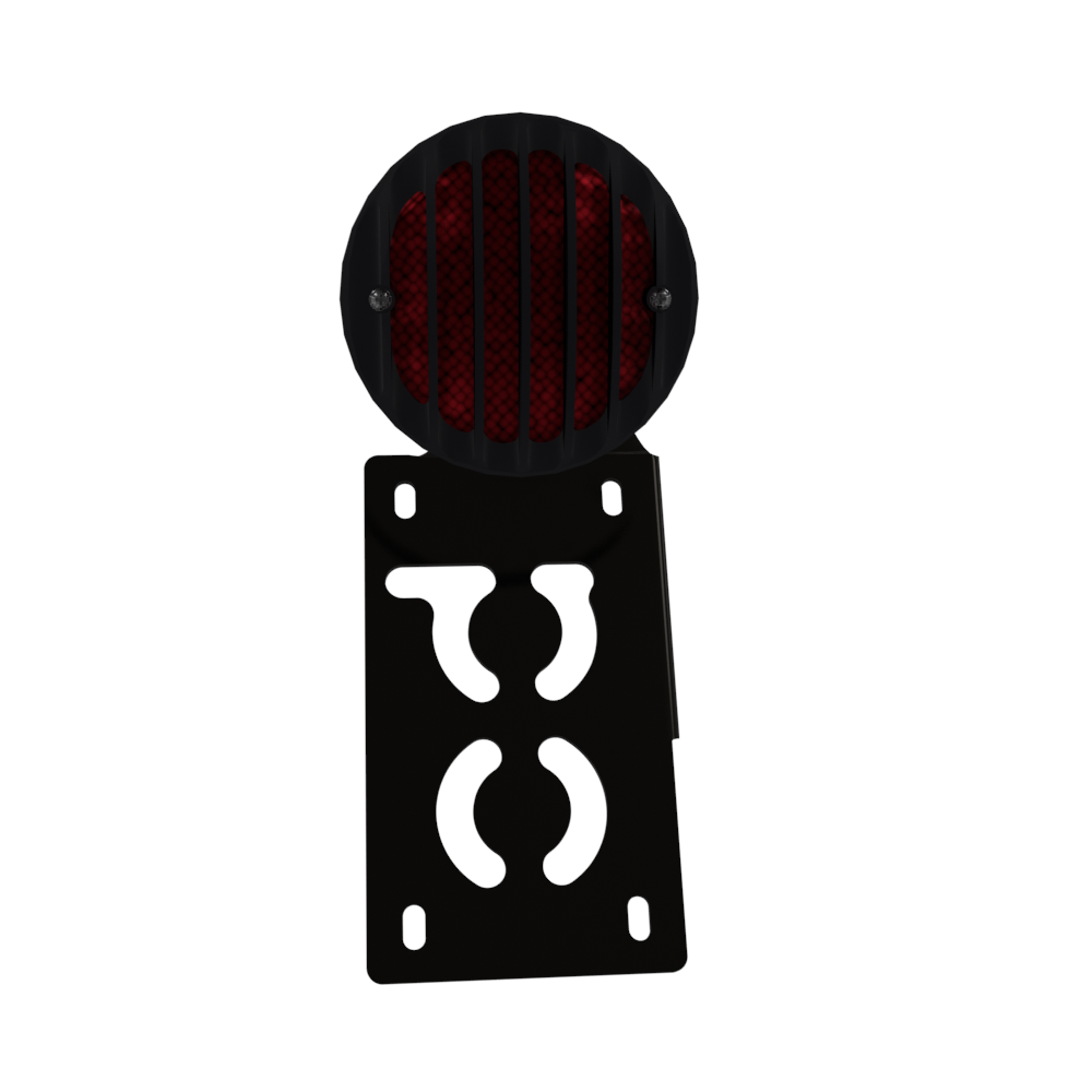 UNIVERSAL Vertical License plate bracket With Brake Light (Powder Coated)