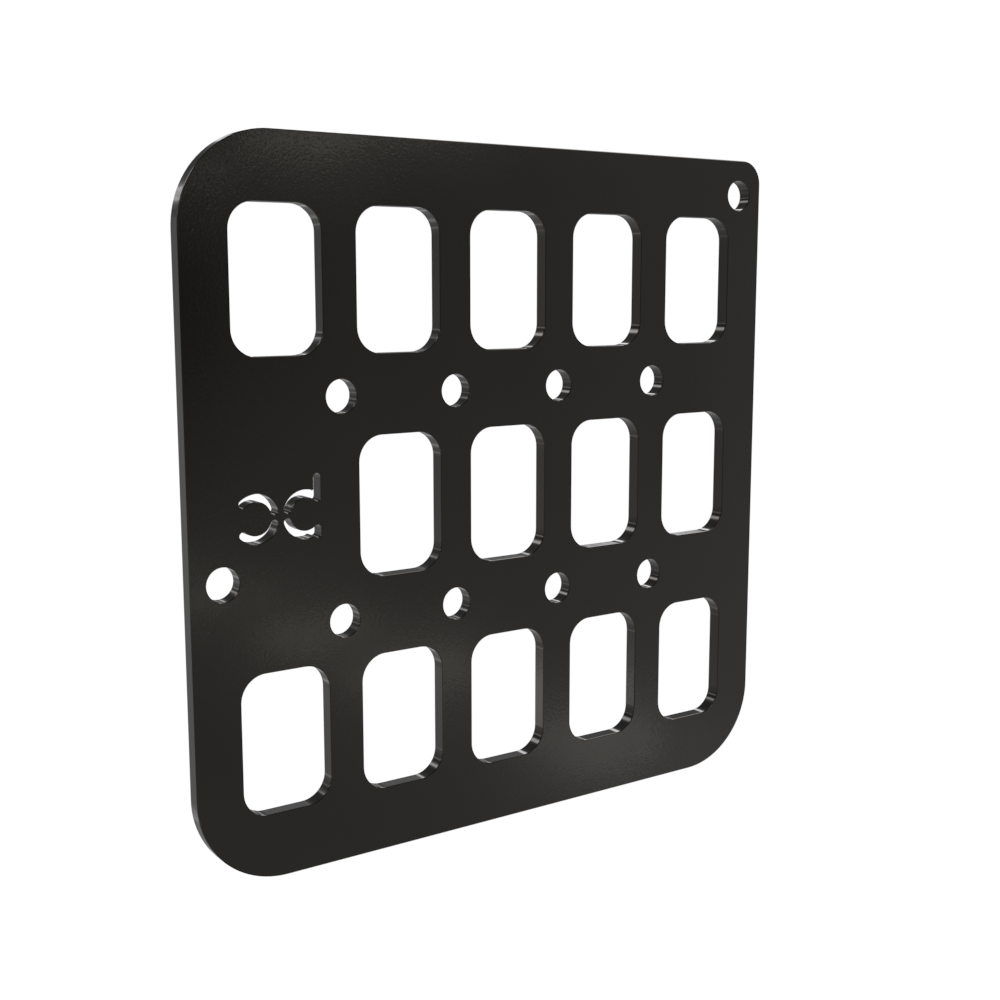 Multi-FIT Tactical Rigid MOLLE Panel Saddle Bag Mount (Powder Coated)
