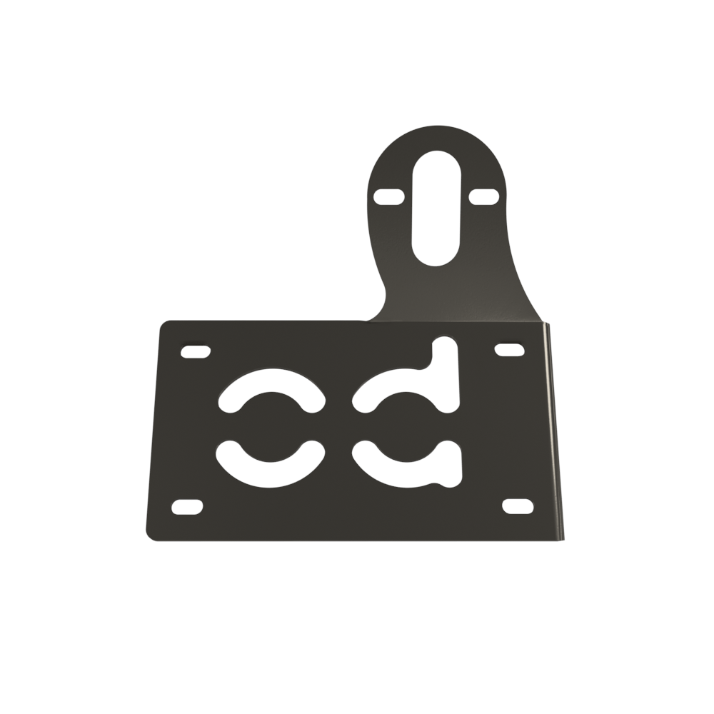 UNIVERSAL Horizontal License plate bracket (Raw Steel)