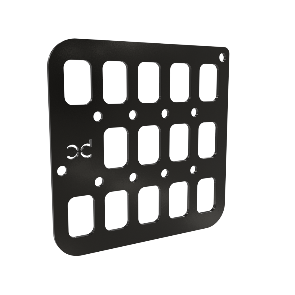 Multi-FIT Tactical Rigid MOLLE Panel Saddle Bag Mount (Powder Coated)