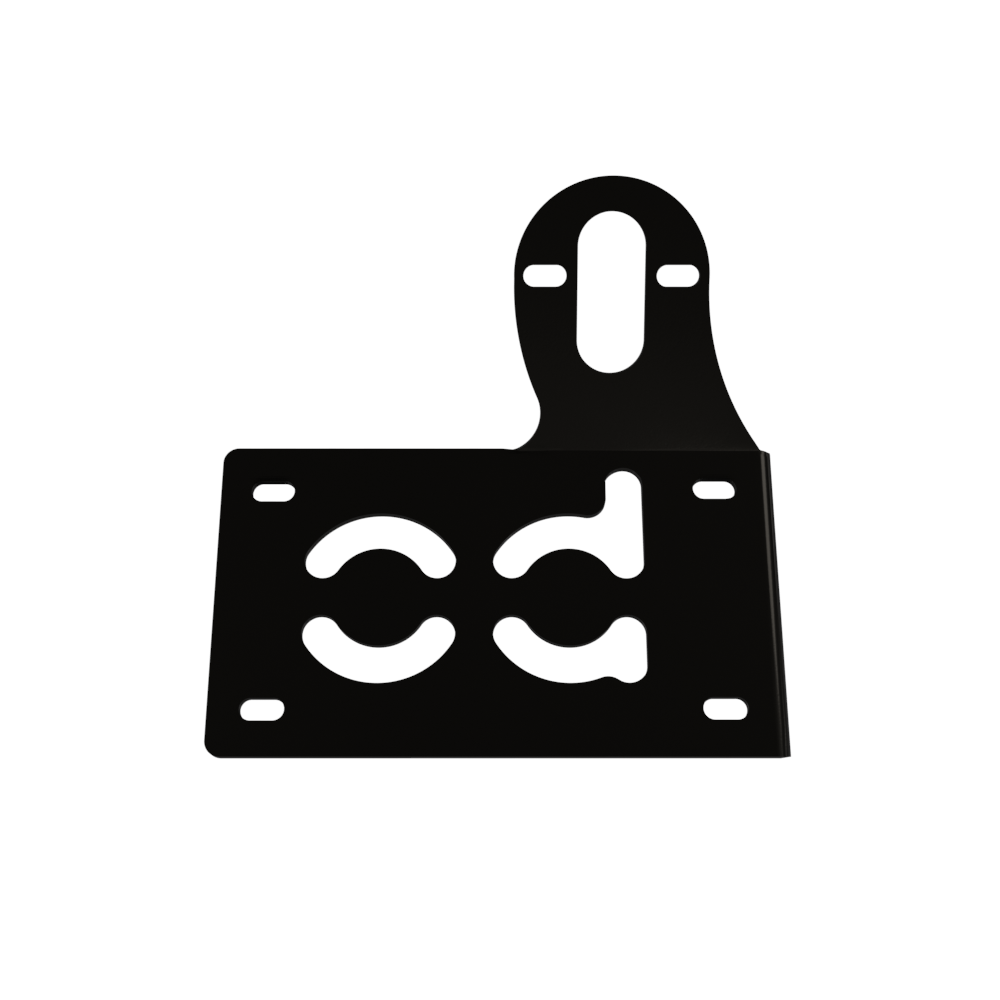 UNIVERSAL Horizontal License plate bracket (Powder Coated) LEFT SIDE