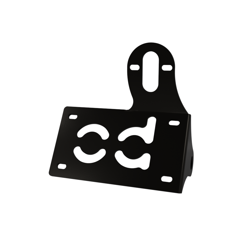 UNIVERSAL Horizontal License plate bracket (Powder Coated) LEFT SIDE