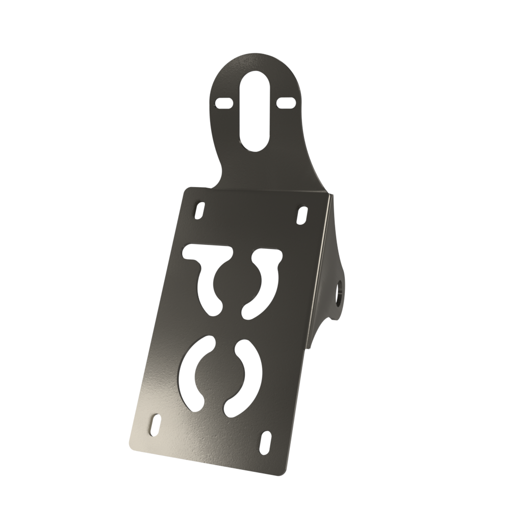 UNIVERSAL Vertical License plate bracket (Raw Steel)