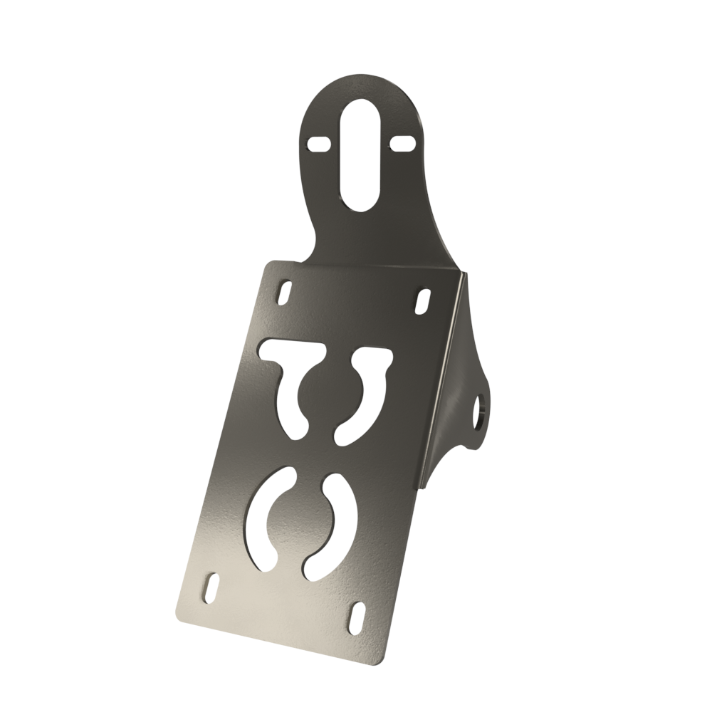 UNIVERSAL Vertical License plate bracket (Raw Steel)