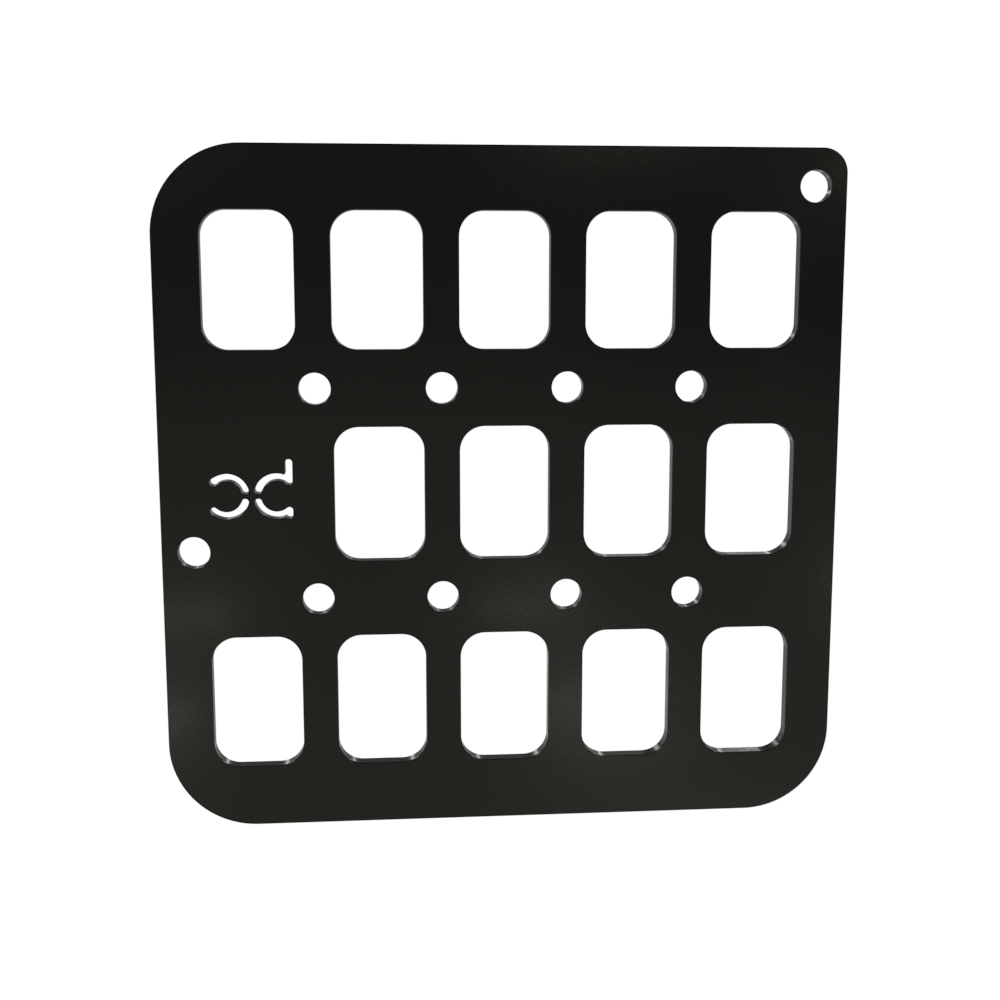 Multi-FIT Tactical Rigid MOLLE Panel Saddle Bag Mount (Powder Coated)