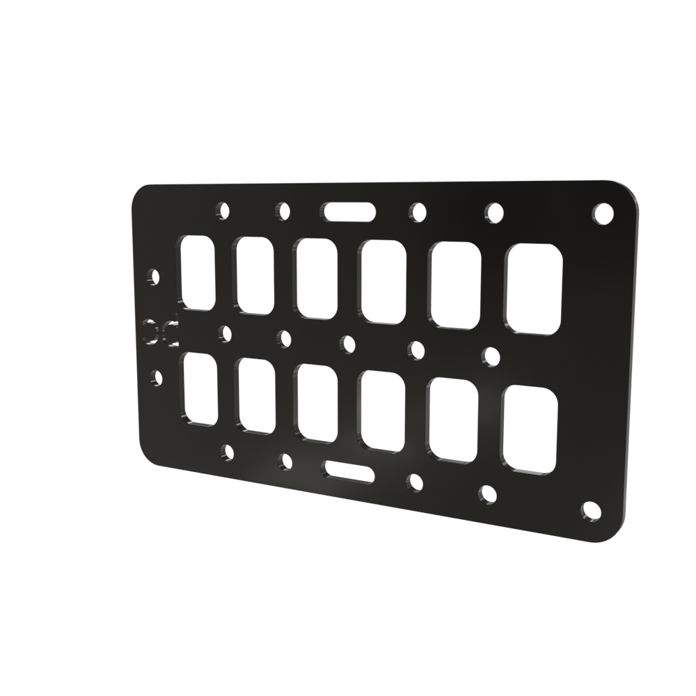 Multi-FIT Tactical Rigid MOLLE Panel Ammo Can Mount (Powder Coated)