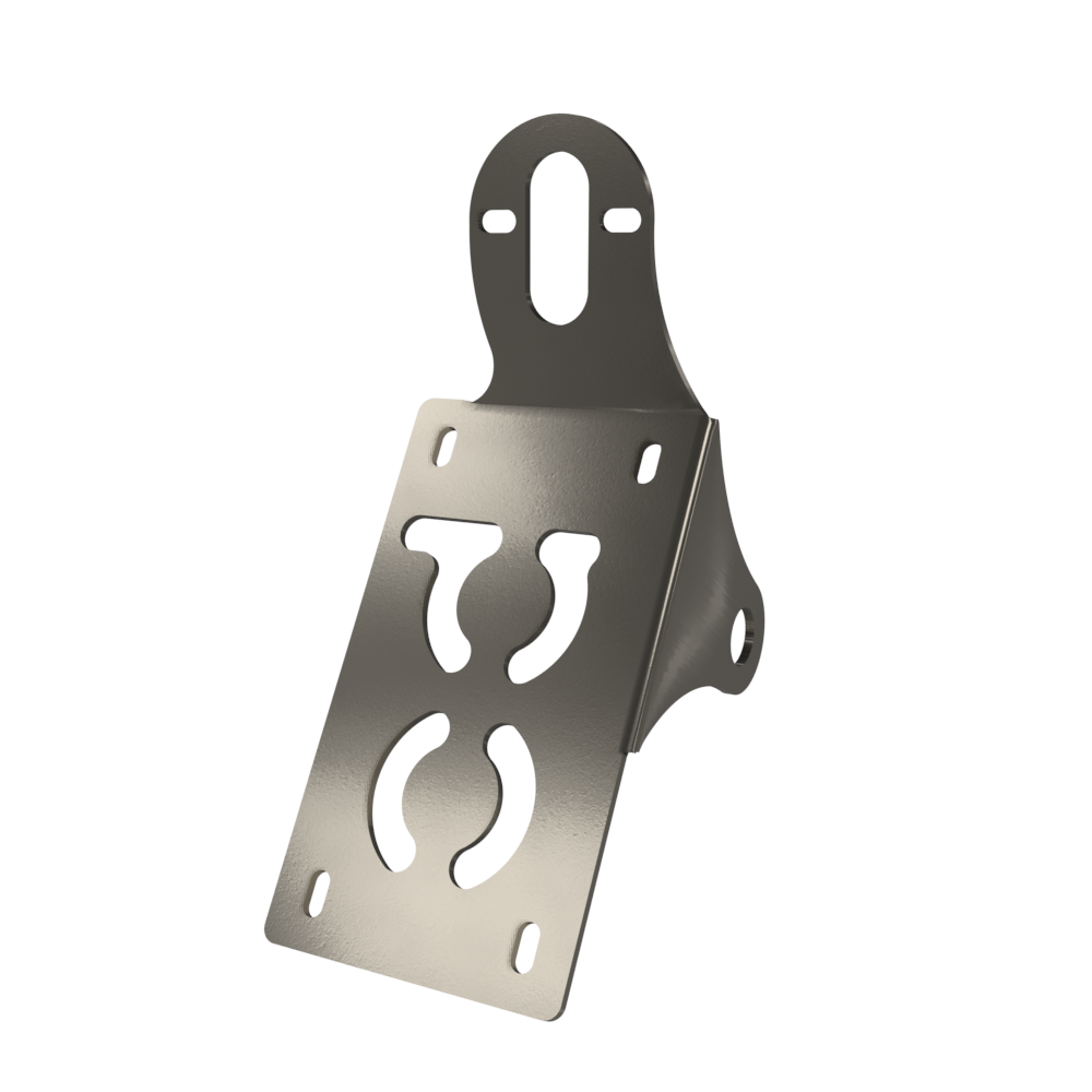 UNIVERSAL Vertical License plate bracket (Raw Steel)