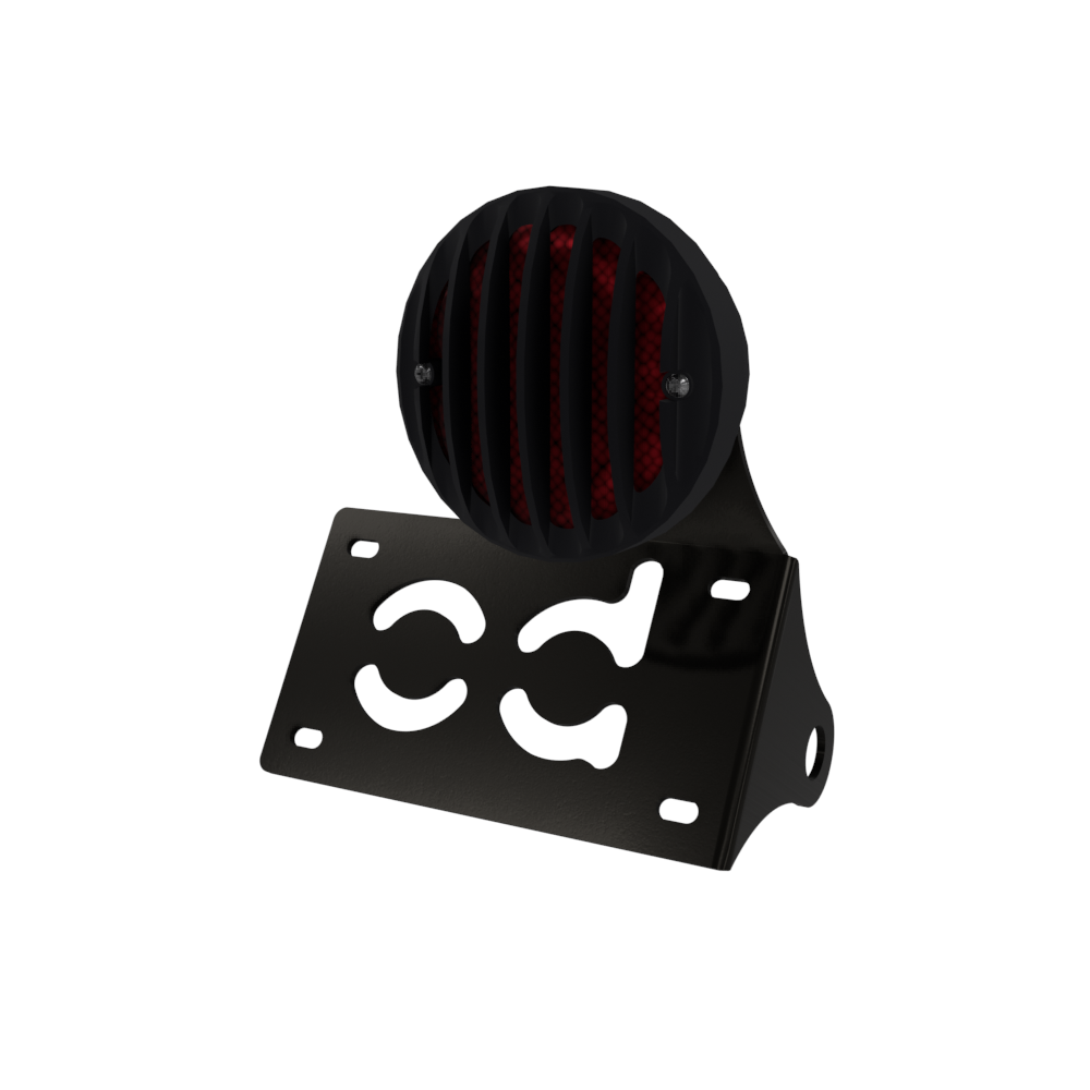 UNIVERSAL Horizontal License plate bracket with Brake light (Powder Coated)