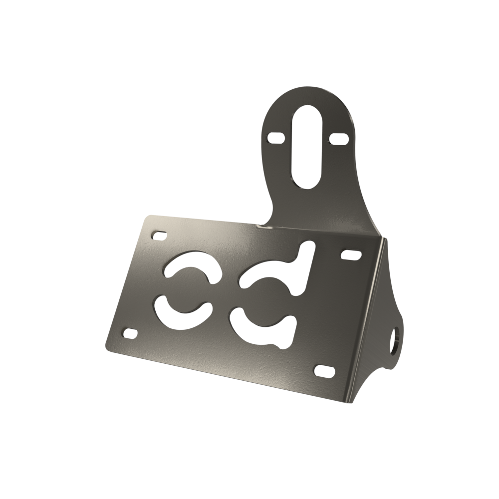 UNIVERSAL Horizontal License plate bracket (Raw Steel)