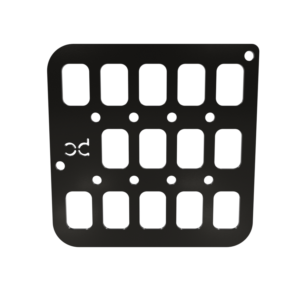 Multi-FIT Tactical Rigid MOLLE Panel Saddle Bag Mount (Powder Coated)