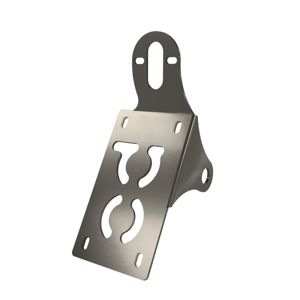 UNIVERSAL Vertical License plate bracket (Raw Steel)