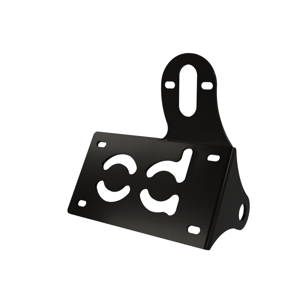 UNIVERSAL Horizontal License plate bracket (Powder Coated) LEFT SIDE