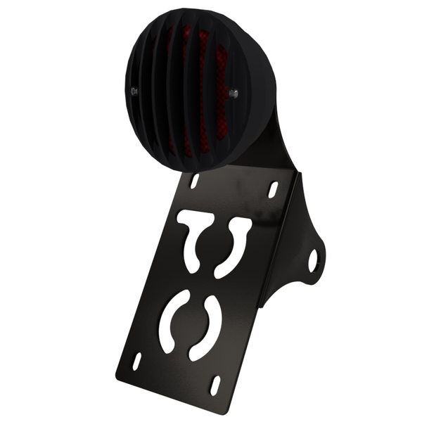UNIVERSAL Vertical License plate bracket With Brake Light (Powder Coated)