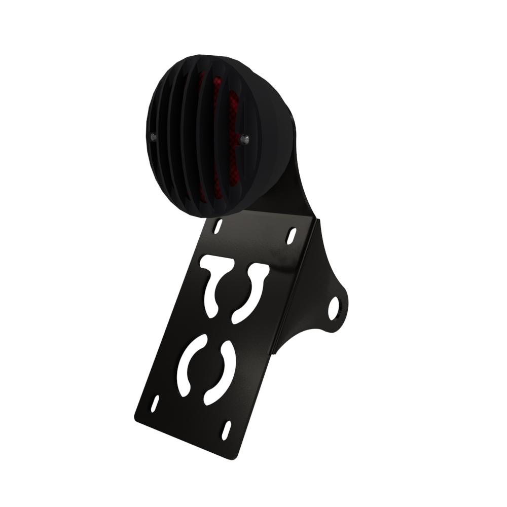 UNIVERSAL Vertical License plate bracket With Brake Light (Powder Coated)