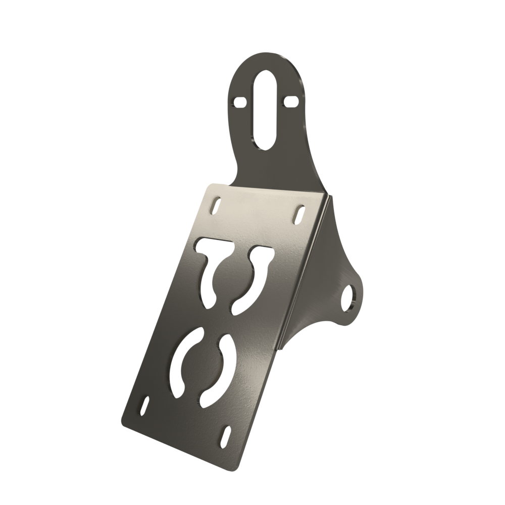 UNIVERSAL Vertical License plate bracket (Raw Steel)