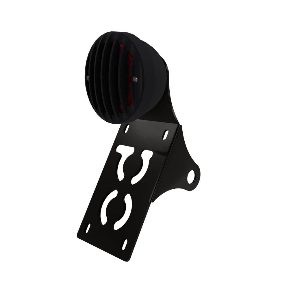 UNIVERSAL Vertical License plate bracket With Brake Light (Powder Coated)