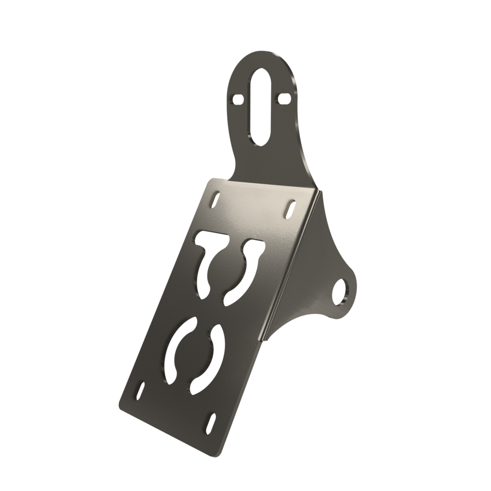 UNIVERSAL Vertical License plate bracket (Raw Steel)