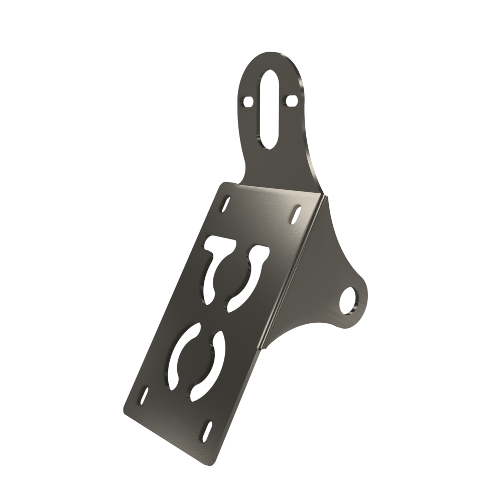 UNIVERSAL Vertical License plate bracket (Raw Steel)