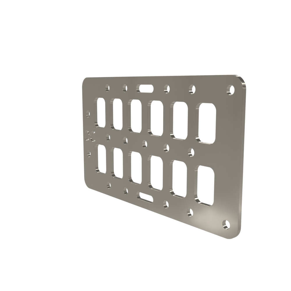 Multi-FIT Tactical Rigid MOLLE Panel Ammo Can Mount (Raw Steel)