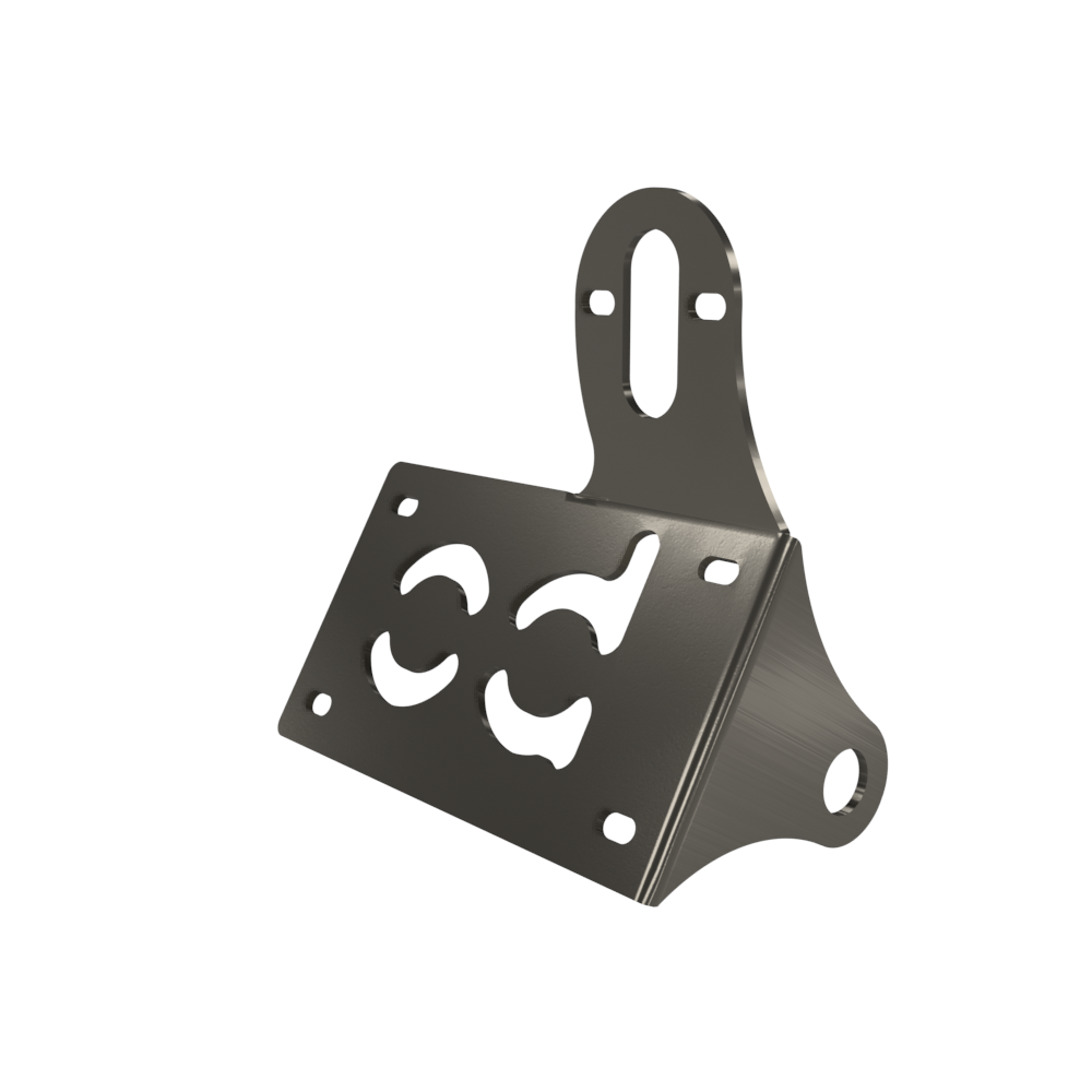 UNIVERSAL Horizontal License plate bracket (Raw Steel)