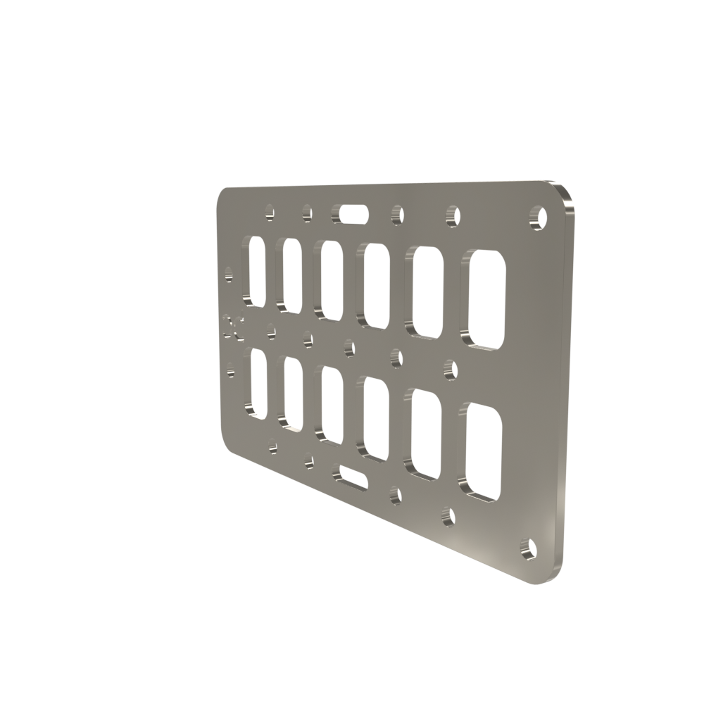Multi-FIT Tactical Rigid MOLLE Panel Ammo Can Mount (Raw Steel)